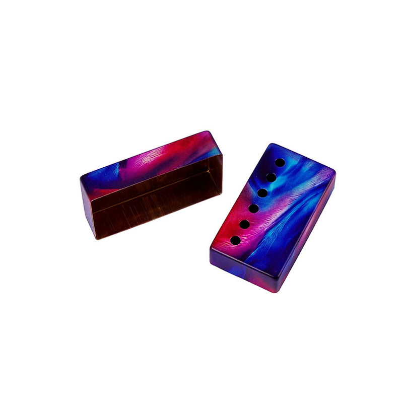 Alnicov 2Pcs Humbucker Pickup Covers 50/52mm Neck Bridge Pickup Covers for Electric Guitar Parts Colorful Blue