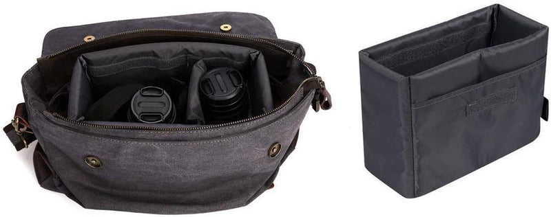 S-ZONE Water Resistant DSLR SLR Camera Insert Bag Inner Case Bag(Medium) 9'' x 7'' x 4''