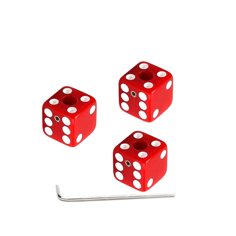 Alnicov 3 Pieces Red Dice Volume Control Knobs with Wrench Plastic for Electric Guitar Parts Replacement