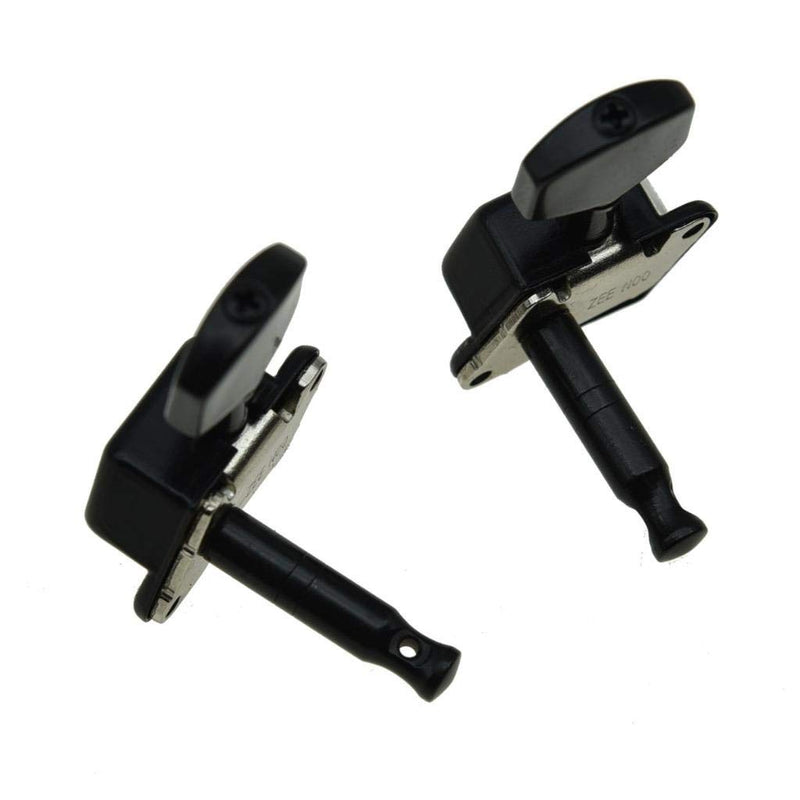 KAISH 6 Inline Semi-Closed Guitar Tuning Keys Pegs Guitar Tuners Machine Heads for Electric Guitars Black