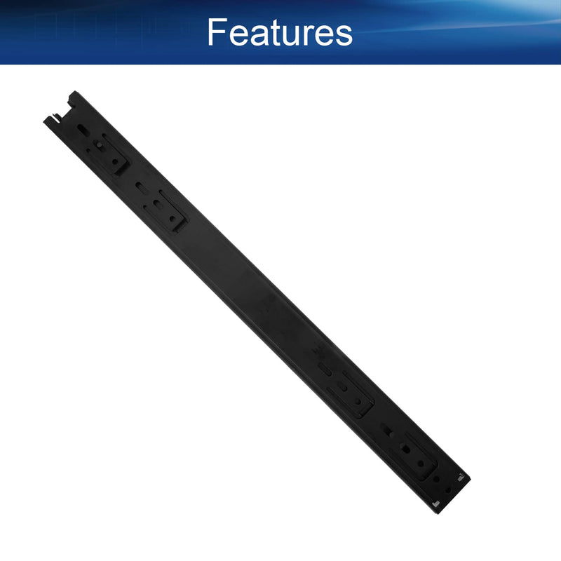 Yinpecly Metal Ball Bearing Side Mount Drawer Slides 18" Cold Rolled Steel for Furniture Drawers Full Extension Ball Bearing Slide Track Rail 100 LB Bearing Capacity Side Mount Black 1pcs