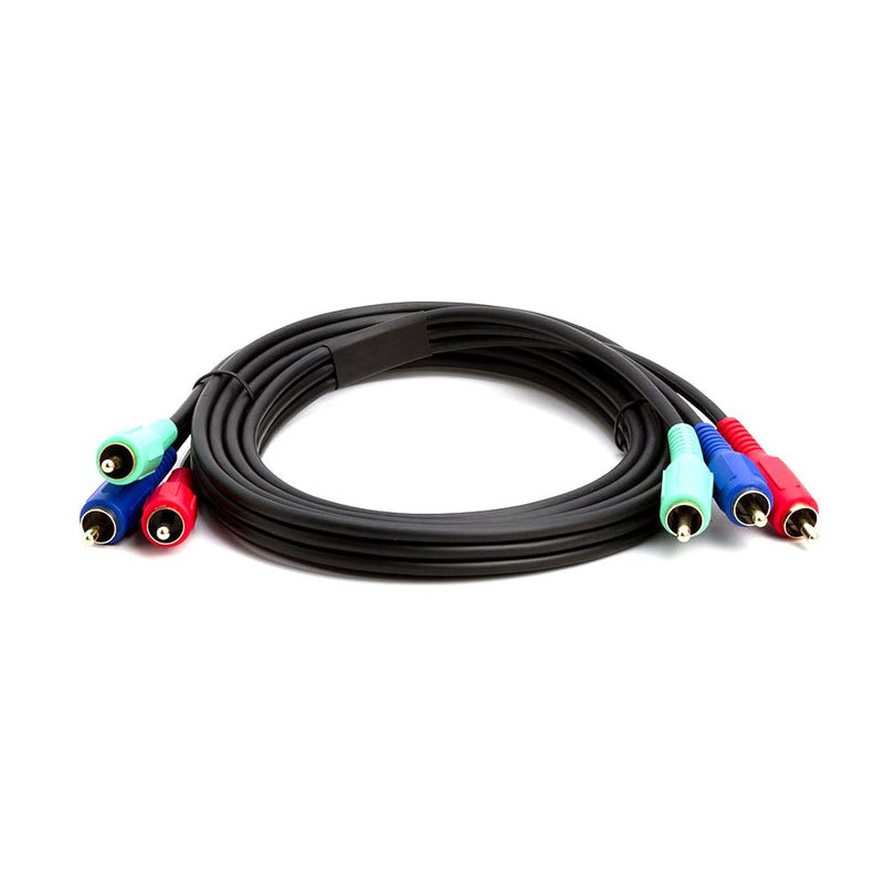 Cmple - 3-RCA Male to 3RCA Male RGB Component Video Cable for HDTV - 6 Feet 6FT Black