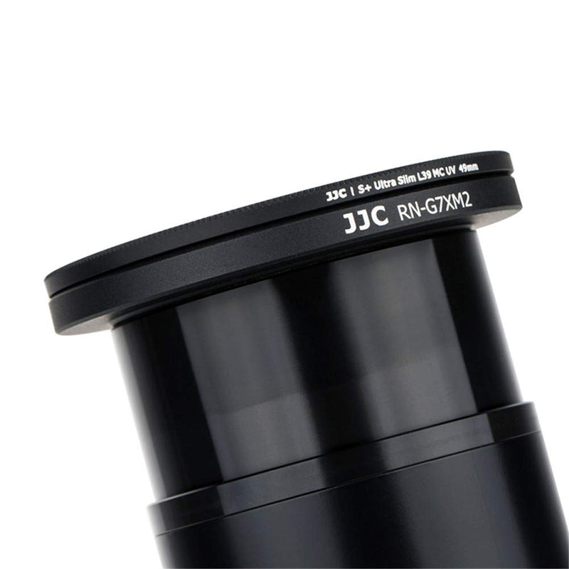 JJC Dedicated Metal 49mm Thread Filter Adapter Lens Adapter for Canon PowerShot G7X III II G5X Installing UV CPL ND Filter, Includes 49mm Snap-On Lens Cap & Cap Keeper String