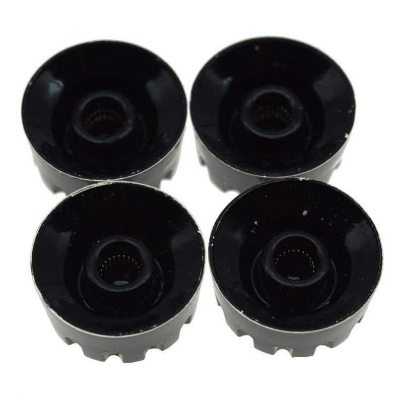 Dopro 4pcs USA(Imperial) LP Guitar Knurled Speed Dial Knobs 24 Fine Splines Control Knobs for Gibson Les Paul/CTS Pots Black Pack of 4 Black-1