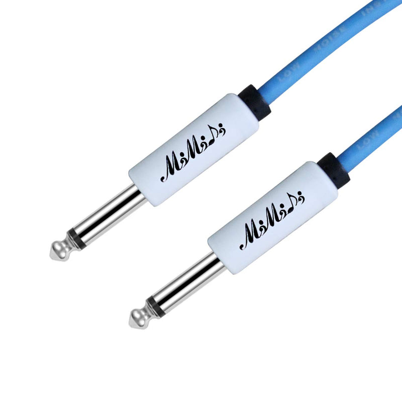 [AUSTRALIA] - Electric Guitar Instrument Cables 10 Ft- 3 M 1/4 Inch Straight to Right Angle Bass Keyboard AMP Instrument Cable, with Blue TPE Insulate Jacket, pro Audio- Single 