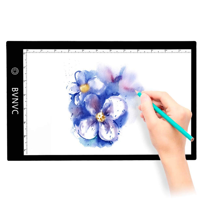 Three-Stage dimmable, inch Scale, LED Copy Light Box, USB Power Drawing Copy Board A4 Size Ultra-Thin Portable LED Light Box, Used for Artist Painting, Animation, Sketching