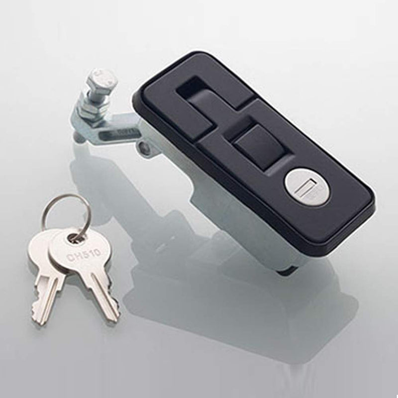 Wangyihan 2X Zinc Alloy Adjustable Compression Key Lock Latch Horse Box RV Trailer Yacht Applicable Door Thickness 1-6mm Southco(Black) Black