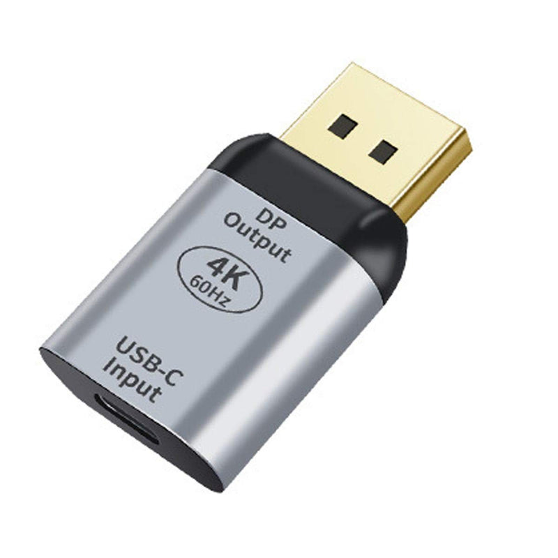 [AUSTRALIA] - Cablecc USB-C Type C Female Source to 4K 60hz 1080p Displayport DP Sink HDTV Adapter for Tablet & Phone & Laptop Silver USB-C Female to DP Male 