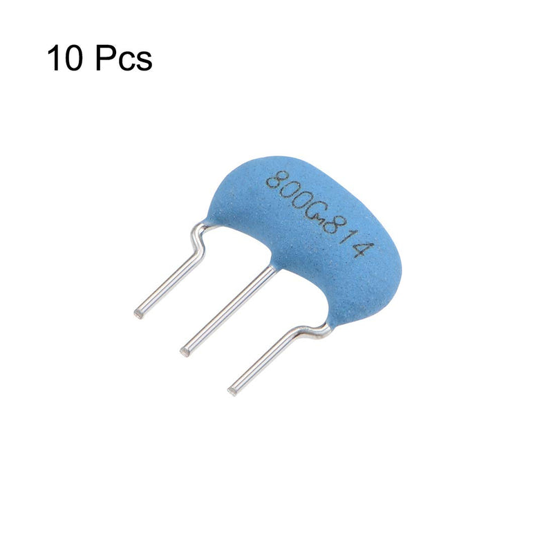 uxcell Ceramic Resonator Crystal Oscillator 8MHz 15pF 3 Pin DIP Curved, Blue 10 Pieces