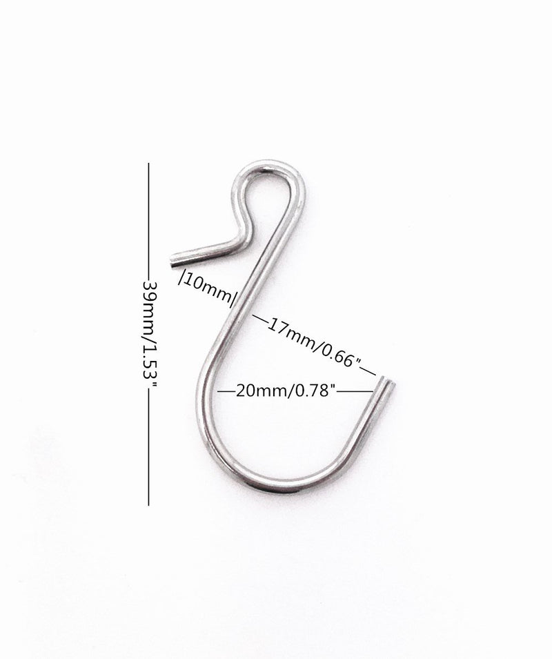 Honbay 50pcs Polished Metal Clip Hanging Hooks