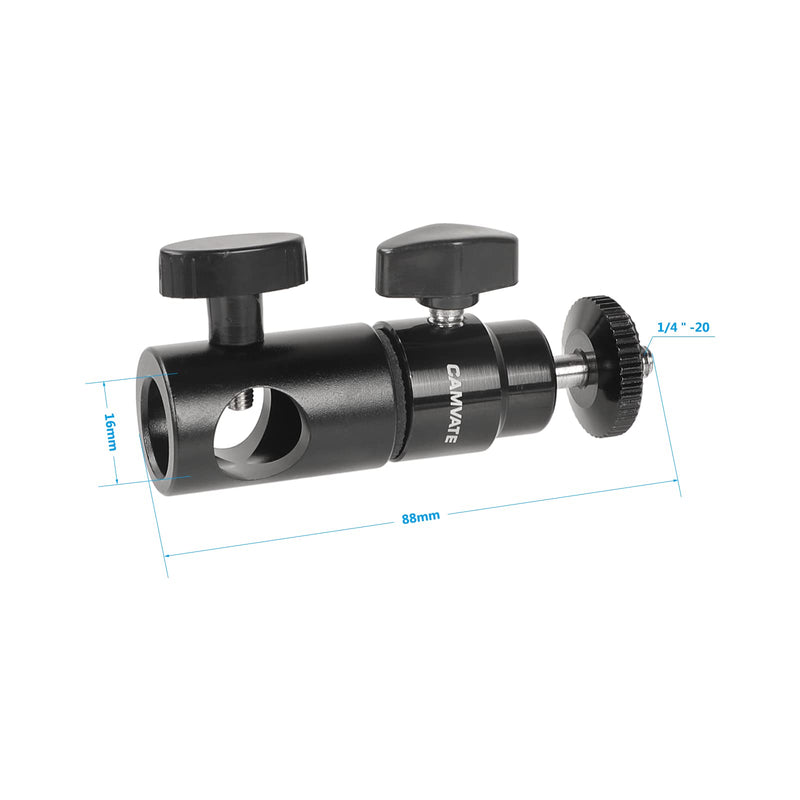 CAMVATE Light Stand Mount Articulated 1/4''-20 Mini Ball Head for Monitor/LED Light