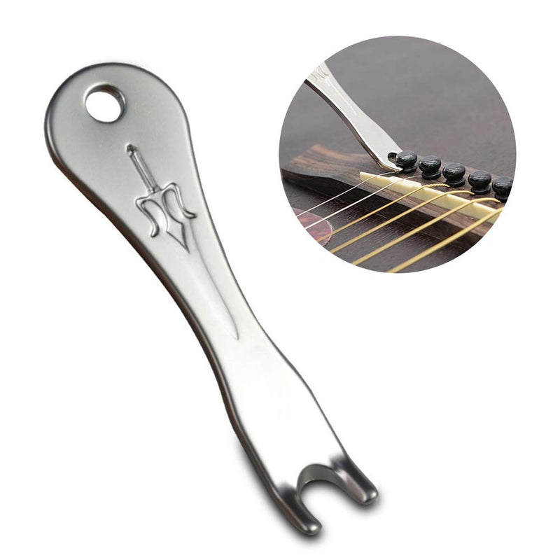 Karvier Guitar Bridge Pins Puller Pulling Remover Extractor Tool with 2 Pack Guitar Saddle Nut and 12 Pack Guitar Bridge Pins