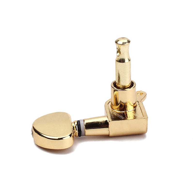 Alnicov Guitar String Tuning Pegs 3L3R Machine Heads Knobs Tuners Machine Head Set For Electric Or Acoustic Guitar, Gold