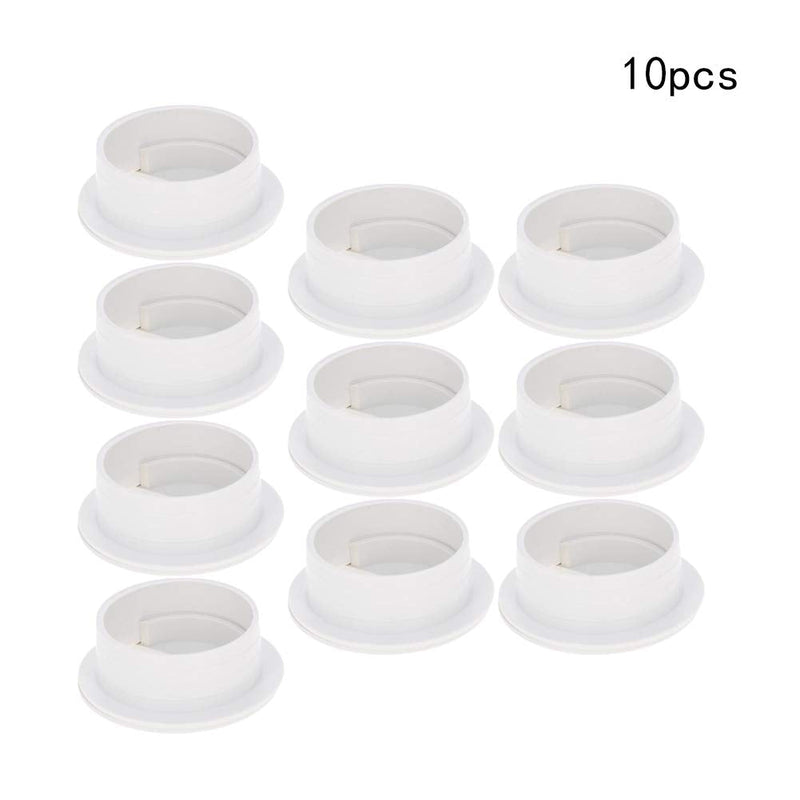 MroMax 1.38" Desk Grommet Plastic 35mm Cable Hole Cover Cord Desk Grommets Arrange Wires Organizer for Home Office Desk Cable Cord White 10Pcs 35 mm Mounting Hole Diameter