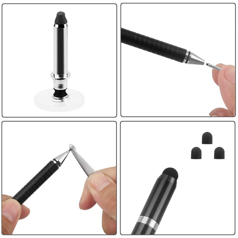 Capacitive Stylus Pen TNTOR 3-in-1 High Sensitivity and Precision Touch Screen Stylus Clear Disc Universal Compatible with Apple/iPhone/Mini/Air/Android/Microsoft/Surface and Other Touch Screens