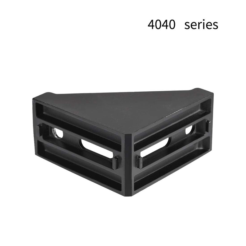 uxcell Inside Corner Bracket Gusset, 80mm x 80mm for 4040 Series Aluminum Extrusion Profile, 4 Pcs (Black)