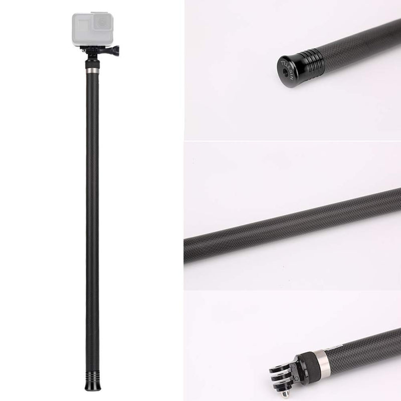 better18 2.7m Ultra Long Selfie Stick Tenacity Carbon Fibre Extendable Handheld Monopod 180 Degree Flexible Rotation for Gopro 6/5/4/3 /3/2/1Digital Camera and Most of Other Digital Camera