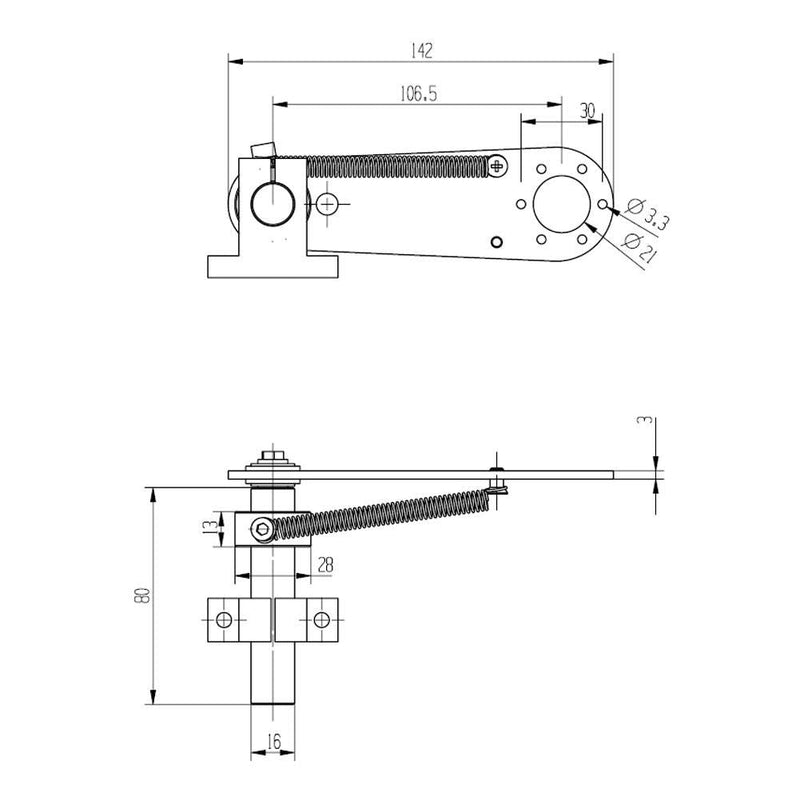Aluminum Alloy Encoder Bracket, Anti-Skid Adjustable Encoder Spring Bracket Holder Mounting Stand Bracket Accessories for 38mm OD 6mm Shaft Encoders