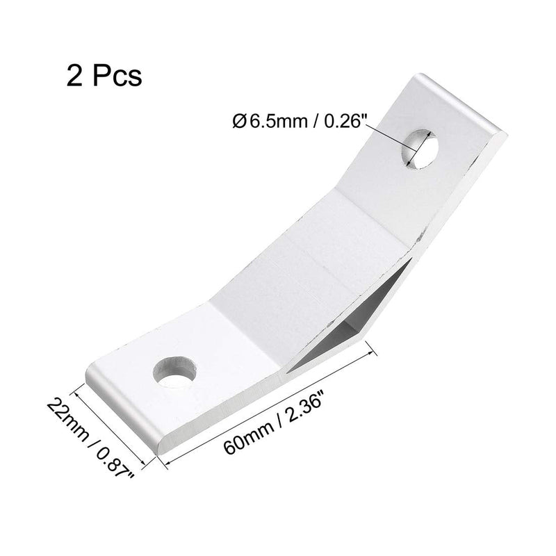 uxcell 3030 Aluminum Corner Brackets Profile Corner Joint Connectors Corner Braces (135 Degree Angle) 2Pcs