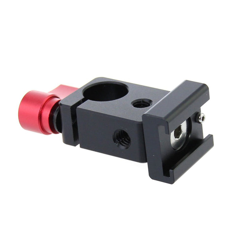 CAMVATE 15mm Single Rod Clamp Articulating Cold Shoe Adapter for DSLR Rig Monitor Video Light