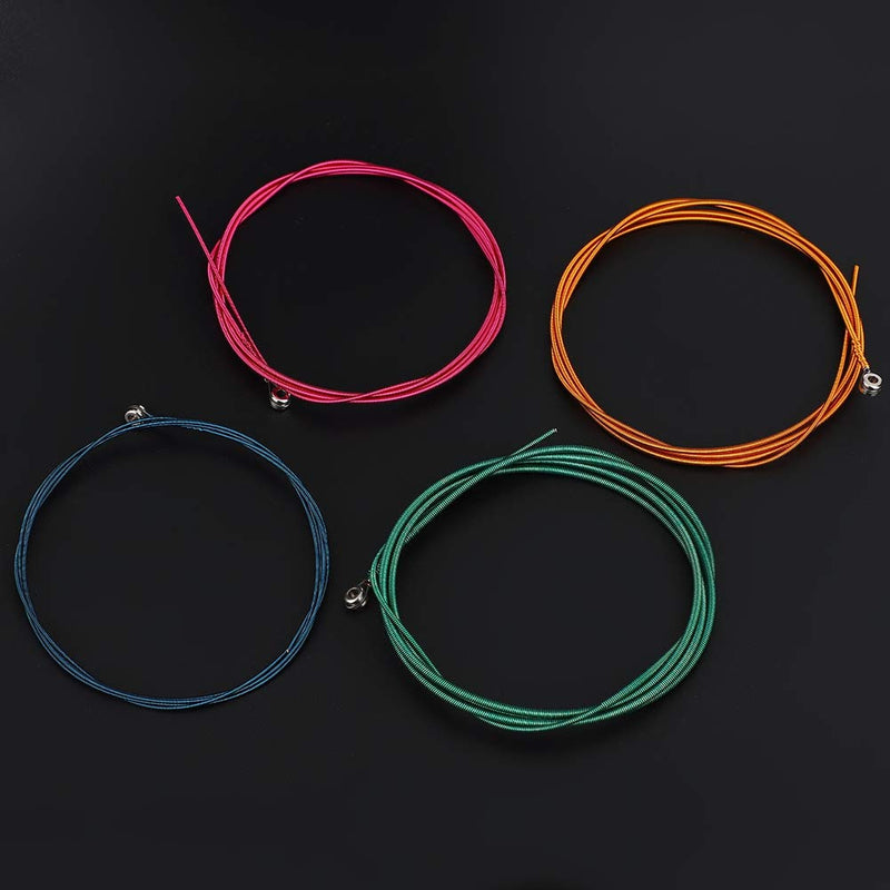 [AUSTRALIA] - Drfeify Metal Bass Strings, 4-String Metal Colorful Electric Bass Strings Instrument Bass Accessory and Part 