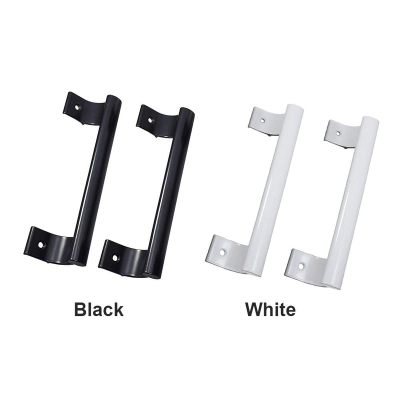 CALIDAKA 2PCS Sliding Door Handle Aluminum Alloy Anti Rust Closet Drawer Easy Install (White) White
