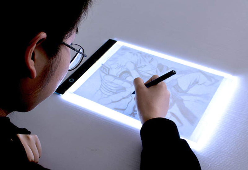 A4 LED Drawing Pad,LED Light Pad,Light Board for Tracing /Picture/Perfect Best Light Box for Tracing, Ultra Thin Portable LED Light Pad for Artists Drawing Sketching