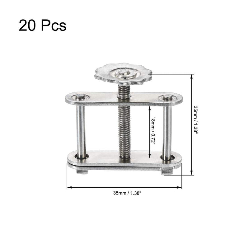 uxcell Flow Control Tubing Clamps Adjustable Swivel Screw Compressor Hose Clamp for Lab 20Pcs