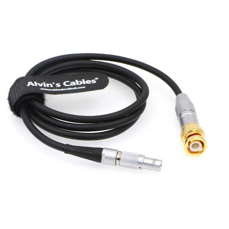 Alvin's Cables 5 Pin Male to BNC SMPTE Time Code Out Cable for ARRI Mini Sound Devices Straight Plug