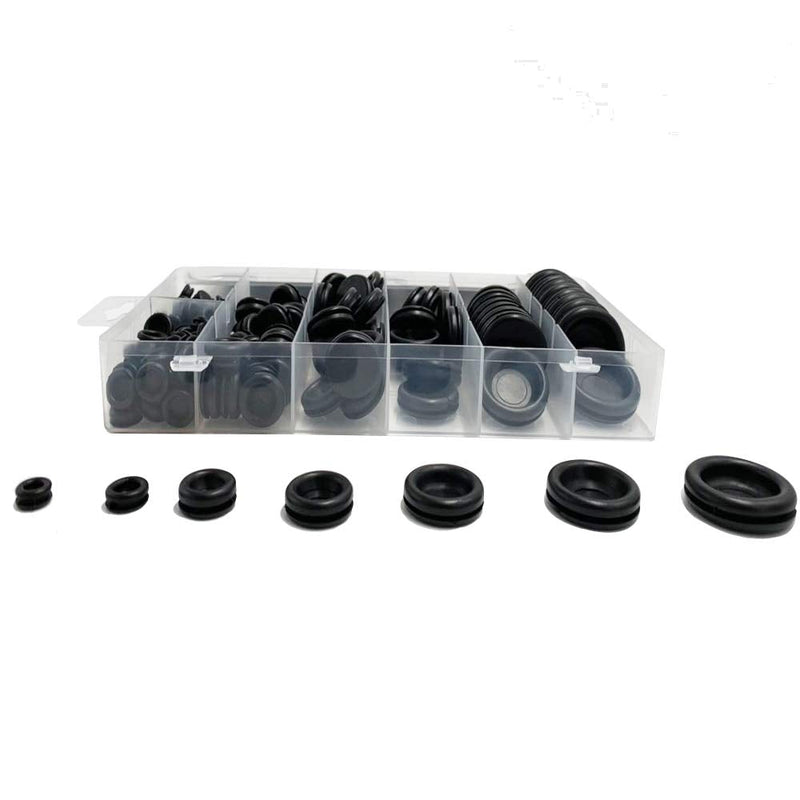 170Pcs Rubber Grommet Kits Firewall Hole Plug Set Electrical Wire Gasket Set for Wire Plug and Cable