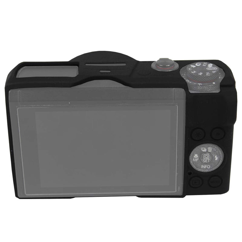 Easy Hood Case for Canon Powershot G7 X Mark III Digital Camera, Soft Silicone Protective Cover with Removable Lens Cover for Canon Powershot G7X Mark III DSLR Camera (Black) Black