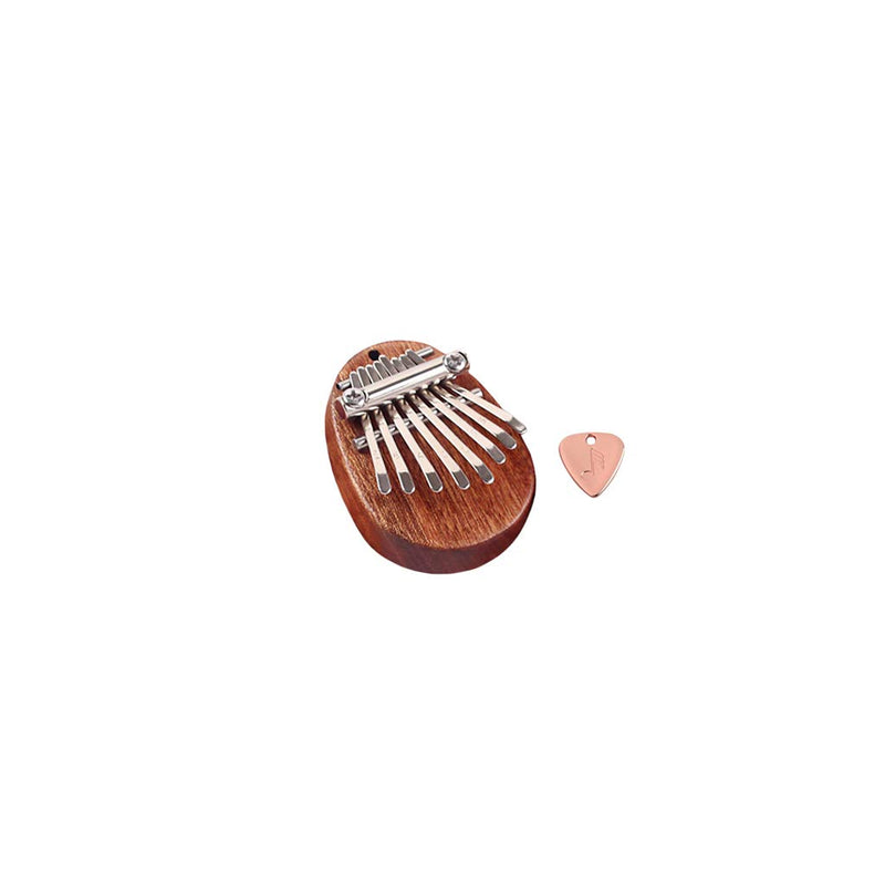 Alnicov 8 Key Mini Kalimba Wood Mahogany Finger Thumb Piano Musical Good Accessory Pendant Gift