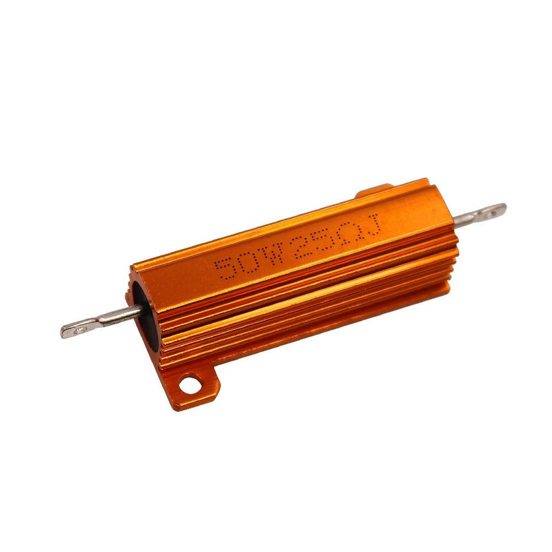 Eiechip Set of 10 Power Resistor, Aluminum Shell Resistors, 25W 6 Ohm/8 Ohm, 50W 25 Ohm, 100W 8 Ohm/3 Ohm Watt Shell Power Aluminum Housed Case Wirewound Resistor for Nest Hello Doorbell