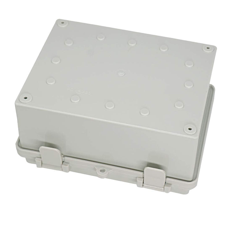 Zulkit Junction Box ABS Plastic Dustproof Waterproof IP65 Electrical Boxes Hinged Shell Outdoor Universal Project Enclosure 8.7 x 6.7 x 4.3 inch (220x170x110 mm) 8.7" x 6.7" x 4.3"