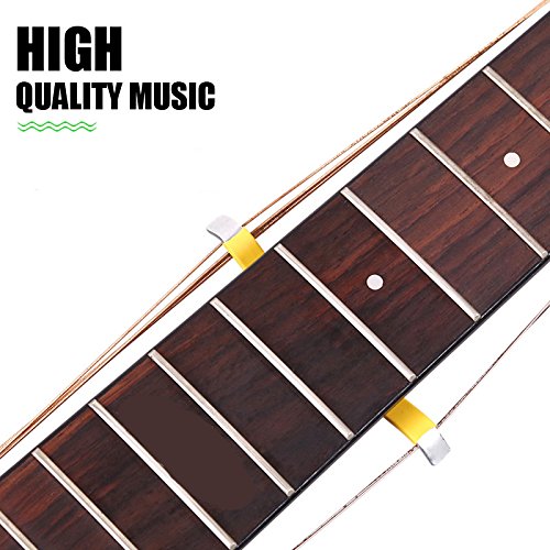 Futheda 2PCS Guitar String Separator Fretboard Polishing Protective Pads Guard String Pen Rust Removal Fingerboard Care Maintenance Accessories/Repair Tool (Golden)