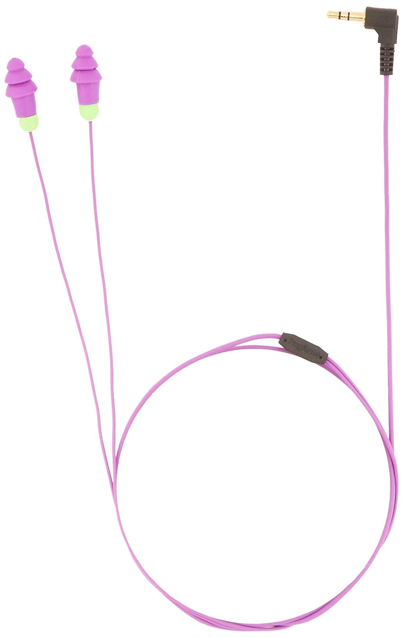 [AUSTRALIA] - Plugfones Basic Earplug-Earbud Hybrid - Noise Reducing Earphones - Purple 