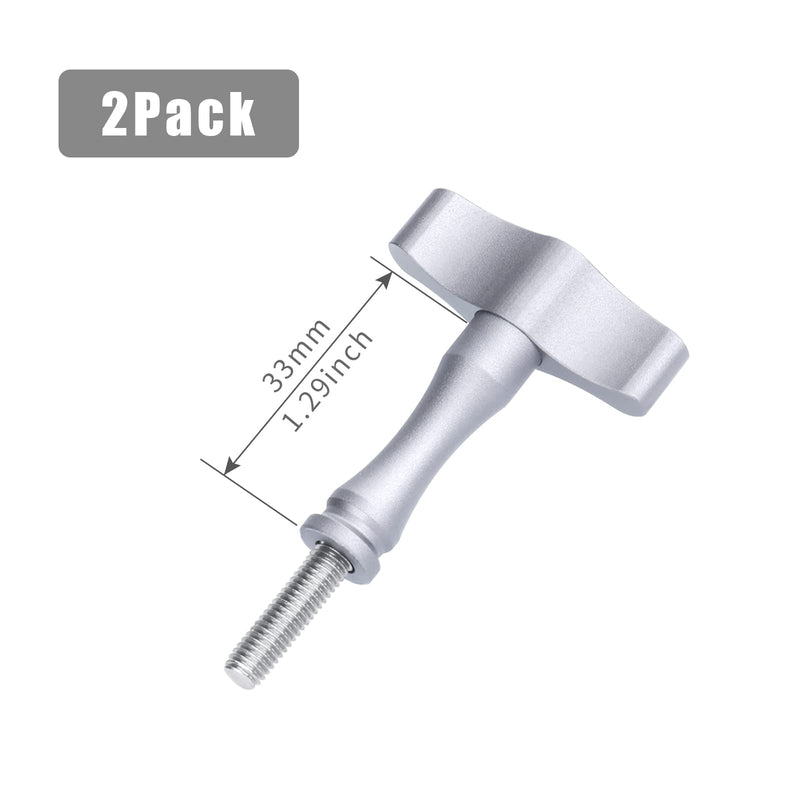 [2 Pack] SEASKY Tool-Free All Aluminum Alloy Thumb Fixing Screws for Gopro Hero 10/9/8/7/6 & DJI OSMO Action 2 Sports Camera Mount Clamps