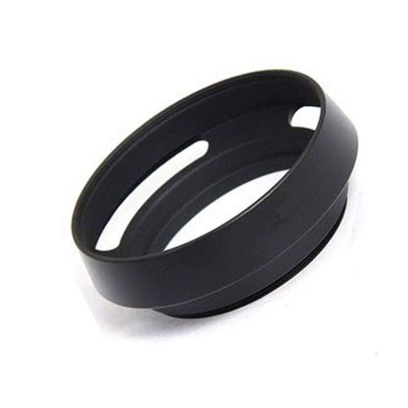 55mm Vented Curved Metal Lens Hood Compatible Fuji/Sony/Canon/Leica, zhongyi 35mm f/0.95 - Black Color