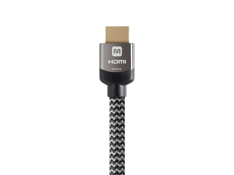 Monoprice 113755 HDMI High Speed Active Cable - 20 Feet - Gray, 4K@60Hz, 18Gbps, HDR, 28AWG, YUV, 4:4:4, CL3 - Luxe Active Series,Black 20ft