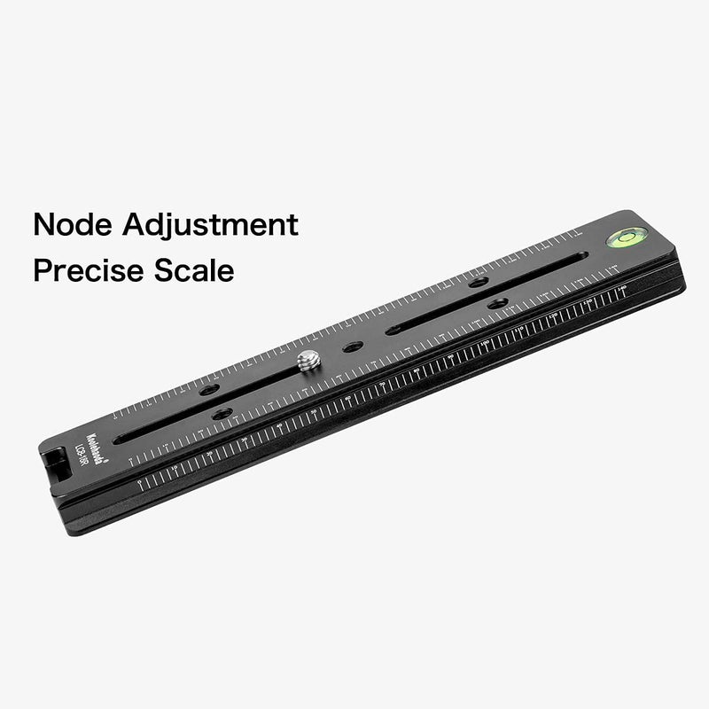 180mm Quick Release Plate Rail Nodal Slide Dual Dovetail Plate with Bubble Level Compatible Arca-Swiss 180mm QR Plate