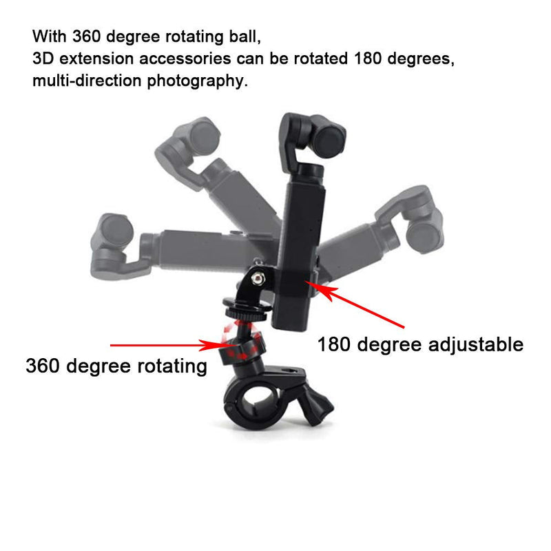 Hooshion Bike Phone Mount, 360 Degree Bike Holder, Bicycle Clip Handbar Mount Clamp Bracket for FIMI Palm