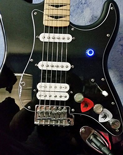 Electric Guitar Killswitch , Black Aluminum & BLUE LED Premium Mod by IRON AGE