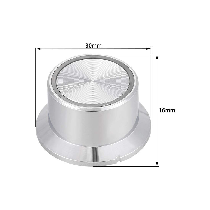 sourcing map uxcell 1pcs 6mm Potentiometer Control Knobs for Electric Guitar Acrylic Volume Tone Knobs Silver Tone