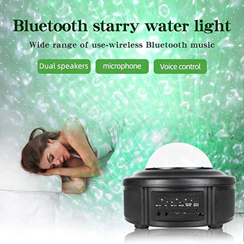 Star Projector Night Light, Galaxy Starry Projector 44 Lighting Mode with Bluetooth Music Speaker Timer Remote Control, Ocean Wave Projector LED Ambiance Light for Kids Adults Gifts Home Bedroom Party