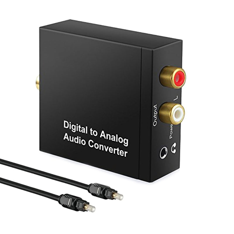 192KHz Digital to Analog Audio Converter,AVMTON DAC Digital SPDIF Optical Toslink Coaxial to Analog 3.5mm Jack RCA L/R Audio Converter Adapter for PS3/4 Xbox Blu Ray DVD HDTV Headphone Home Cinema