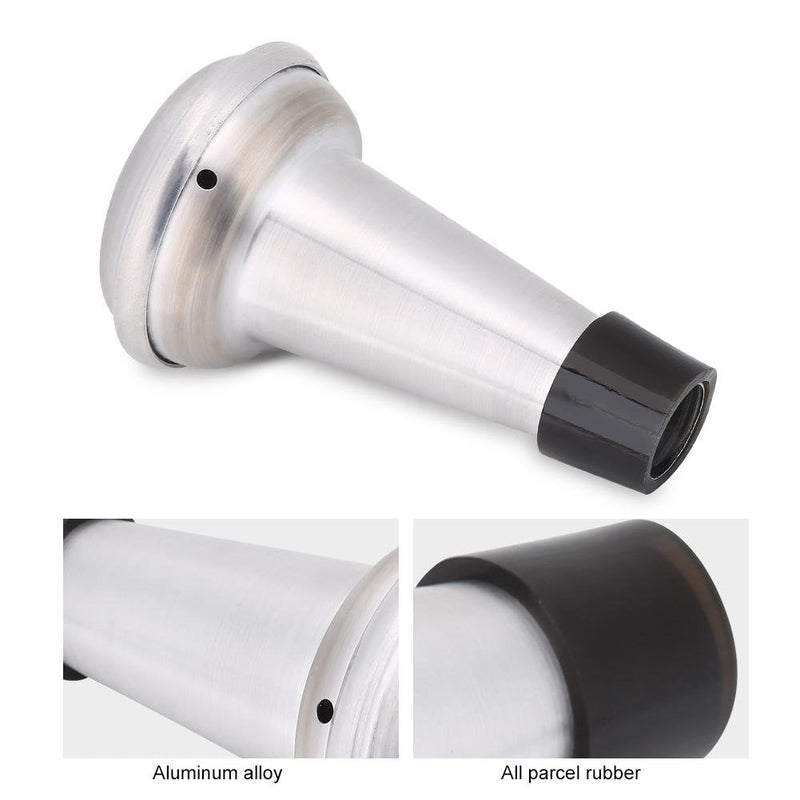 Trumpet Straight Mute, Rubber Aluminum Alloy Practice Trumpet Mute Straight Cornet Mute Silencer