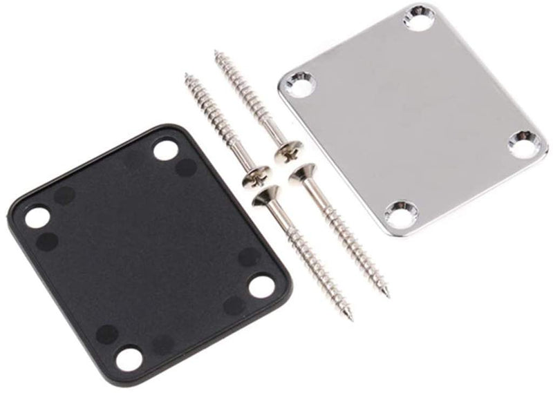 ZERIRA Metal Guitar Neck Plate with Screws for Replacement Electric Guitar Accessories