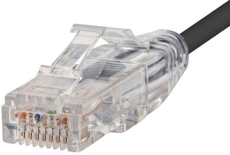 [AUSTRALIA] - Monoprice Cat6 Ethernet Patch Cable - 10 Feet - Black | Network Internet Cord - Snagless RJ45 Stranded 550MHz UTP CMR Riser Rated Pure Bare Copper Wire 28AWG - SlimRun Series 