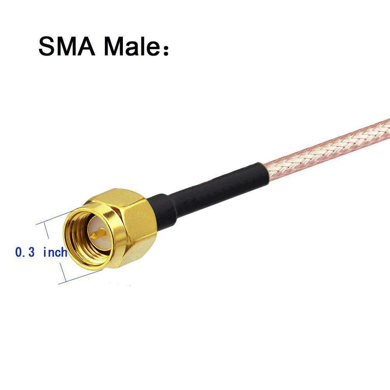 bestkong 3 feet SMA Male Plug to BNC Male RF Pigtail Jumper Caxial Cable RG316 1m