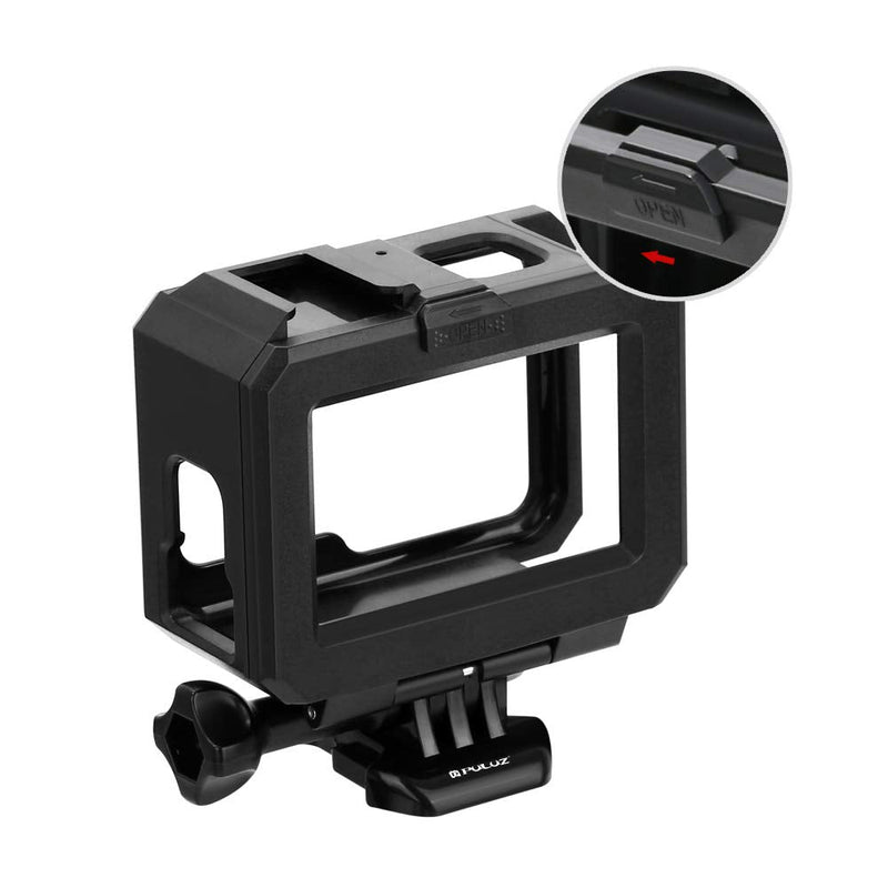 PULUZ Frame Mount Housing Case for GoPro Hero 9 Black, Action Camera Border Frame Mount Protective Case with Buckle Basic Mount & Screw - Black